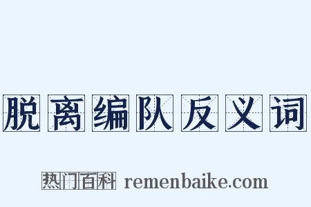 脱离编队反义词是什么意思的图片